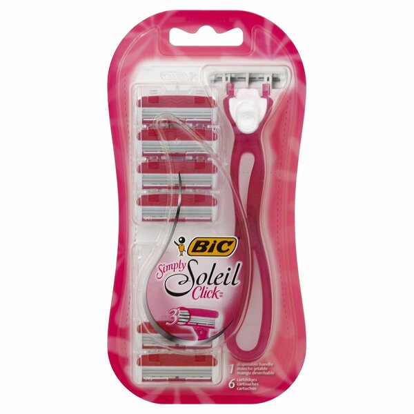 Bic Simply Soleil Click Womens 3 Blade Disposable 1 Handles 6 Blades 736422